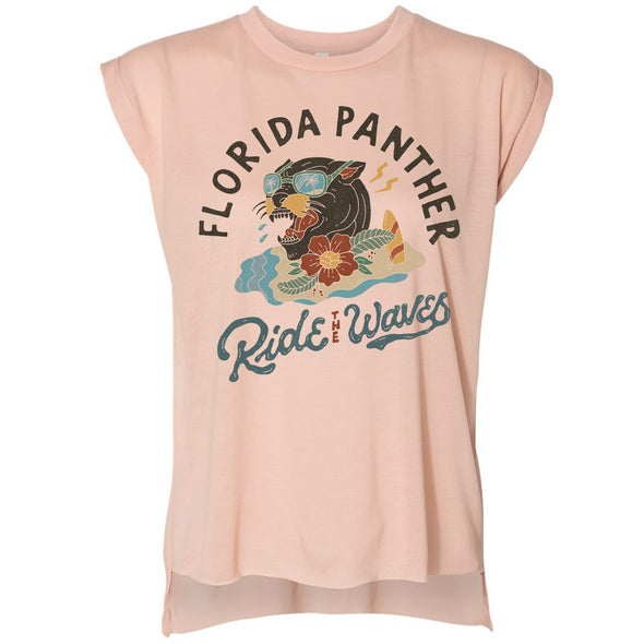 Florida Panther Rolled Sleeve Tank
