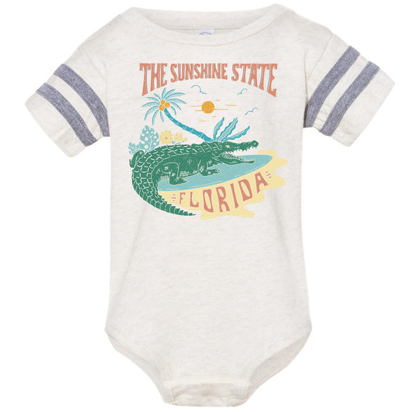 The Sunshine State Florida Stripes Baby Onesie