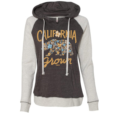 Bear Poppy Blossom Two Tones Hoodie-CA LIMITED