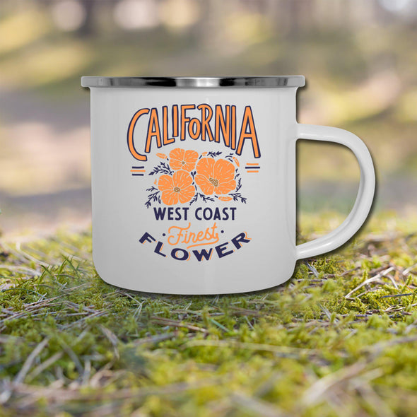 CA Finest Poppies Light Orange Camper Mug-CA LIMITED