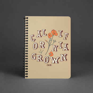 CA Grown Poppies Cream Spiral Notebook-CA LIMITED