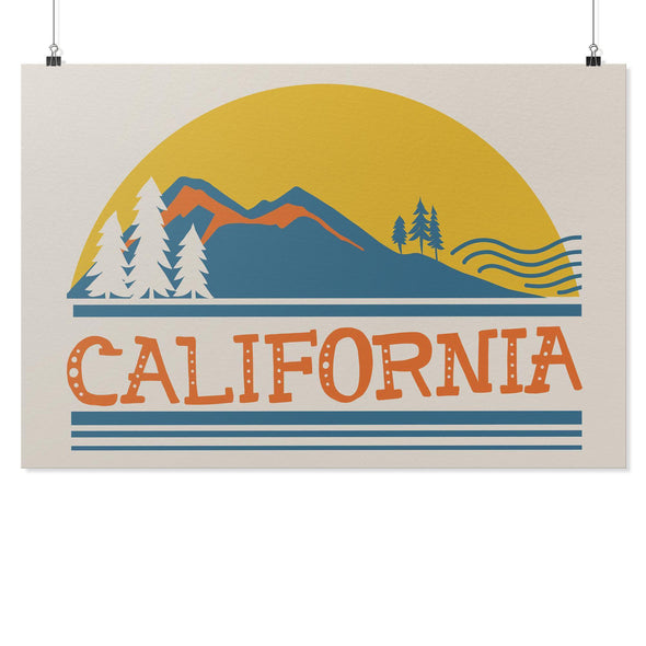 Cali Mountains Poster-CA LIMITED