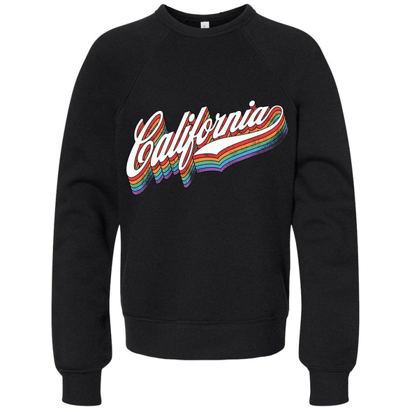California Rainbow Raglan Youth Sweater-CA LIMITED