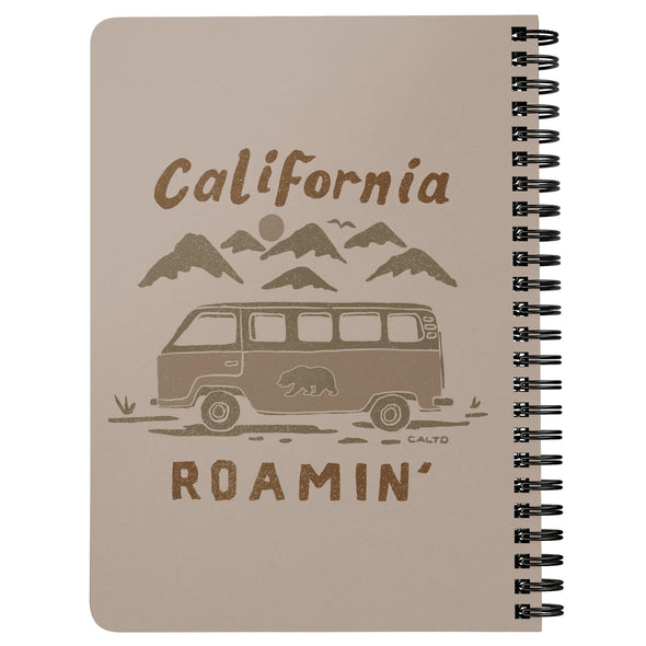 California Roamin' Cream Spiral Notebook-CA LIMITED