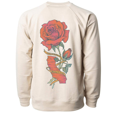 California Rose Raglan Sweater -Printed on Back-CA LIMITED