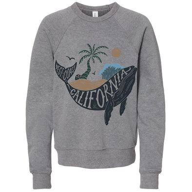 California Whale Raglan Youth Sweater-CA LIMITED