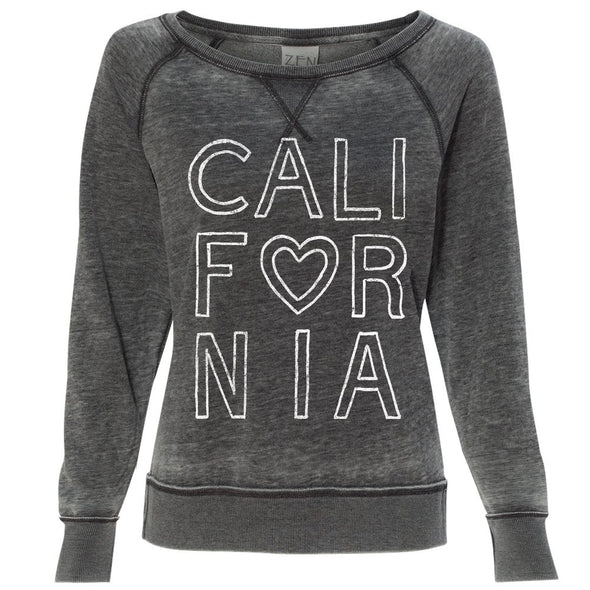 California outline black dye sweater-CA LIMITED
