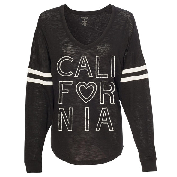 California outline varsity sweater black-CA LIMITED