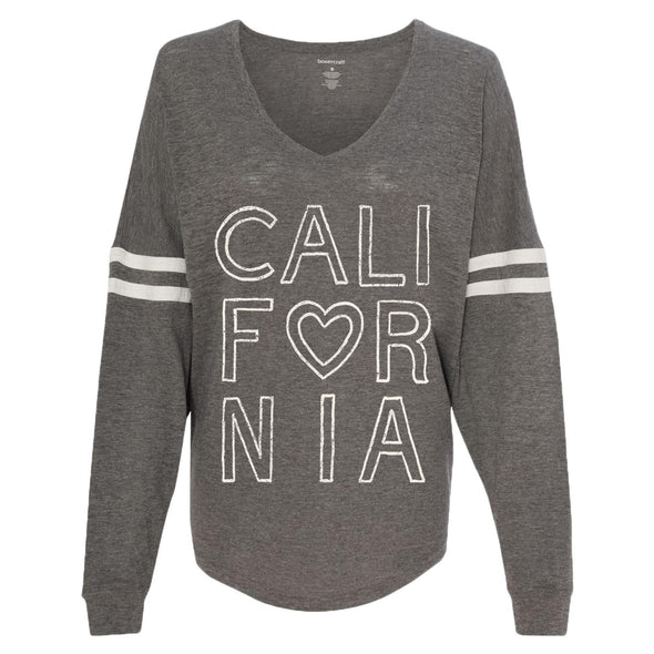 California outline varsity sweater grey-CA LIMITED