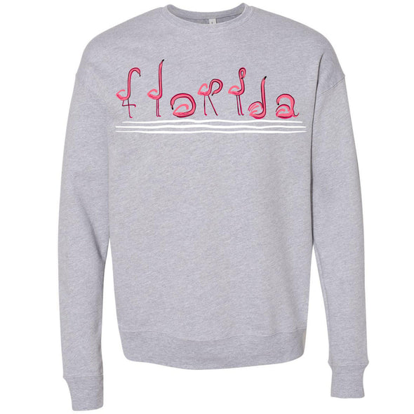 Curvy Flamingos FL Drop Shoulder Sweater-CA LIMITED