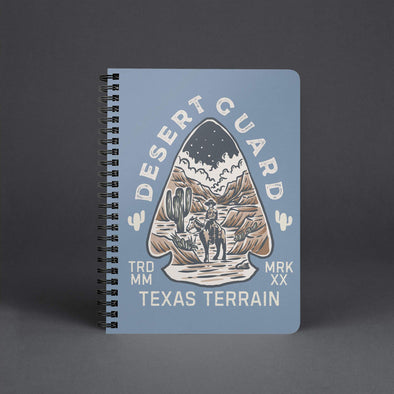 Desert Guard Texas Bali Blue Spiral Notebook-CA LIMITED