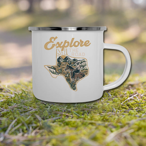 Explore the Road Texas Camper Mug-CA LIMITED