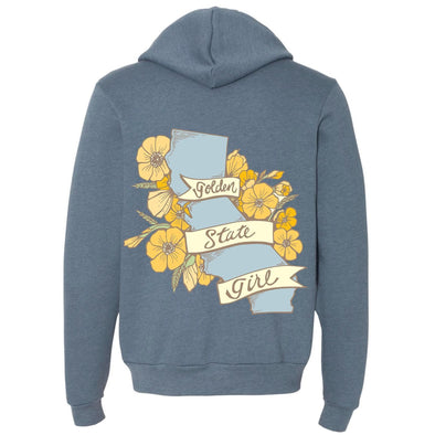 Golden State Girl Zip Up Hoodie-CA LIMITED