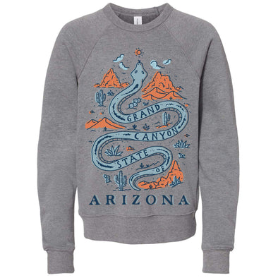 Grand Canyon Snake Arizona Raglan Youth Sweater-CA LIMITED