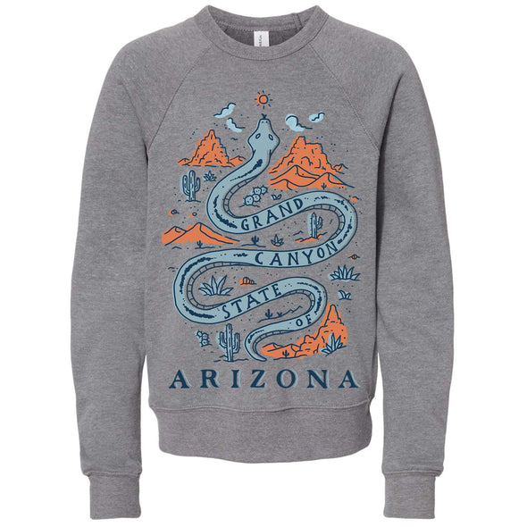 Grand Canyon Snake Arizona Raglan Youth Sweater-CA LIMITED