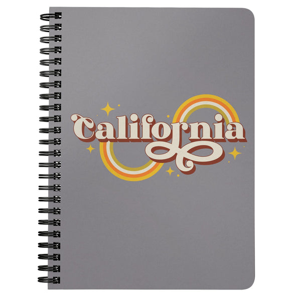 Groovy California Gray Spiral Notebook-CA LIMITED