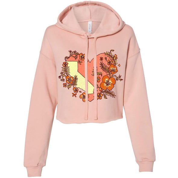 Heart State Cropped Hoodie-CA LIMITED
