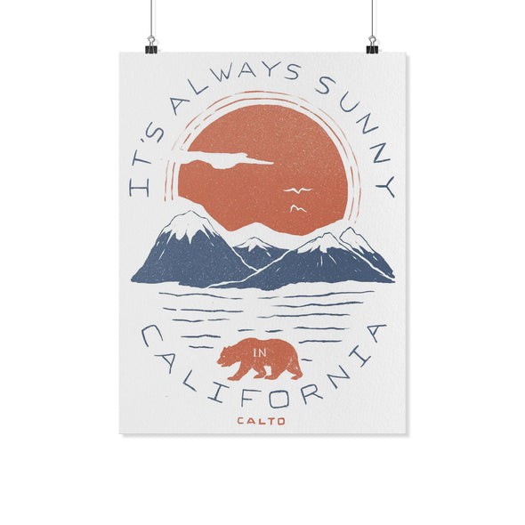It's Always Sunny In California White Poster-CA LIMITED