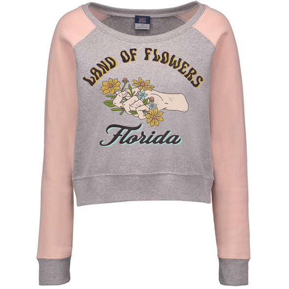 Land of Flowers Florida Cropped Sweatshirt