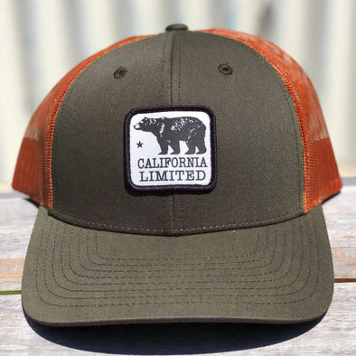 Olive & Orange Bear Trucker hat-CA LIMITED