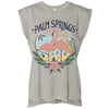 Palm Springs Rolled Sleeve Tank-CA LIMITED
