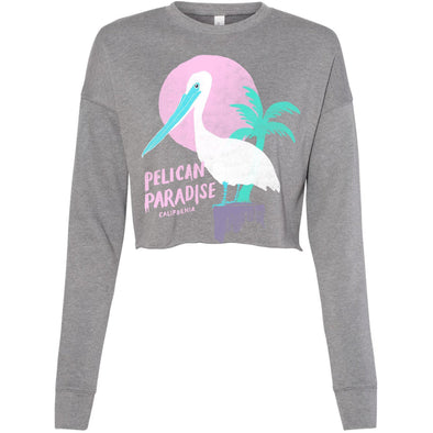 Pelican Paradise Deep Heather Cropped Sweater-CA LIMITED