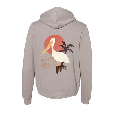 Pelican Paradise Heather Stone Zipper Hoodie-CA LIMITED