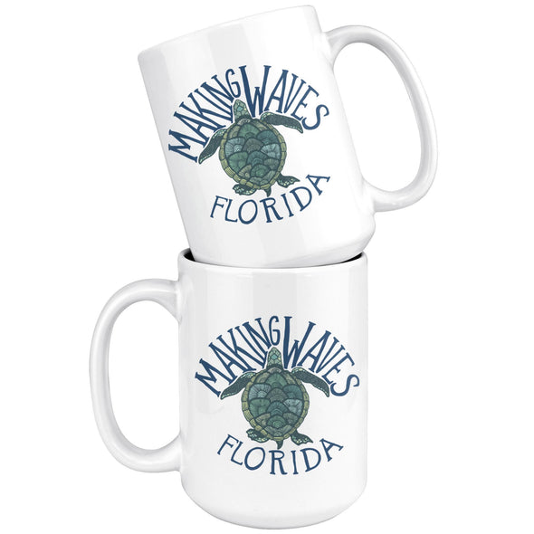 Sea Turtle FL Blue Ceramic Mug-CA LIMITED