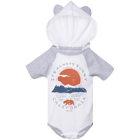 Sunny California Hooded Baby Onesie-CA LIMITED