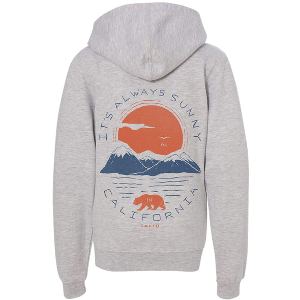Sunny California Youth Zip Up Hoodie-CA LIMITED