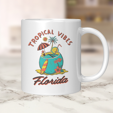 Tropical Vibes Florida Ceramic Mug