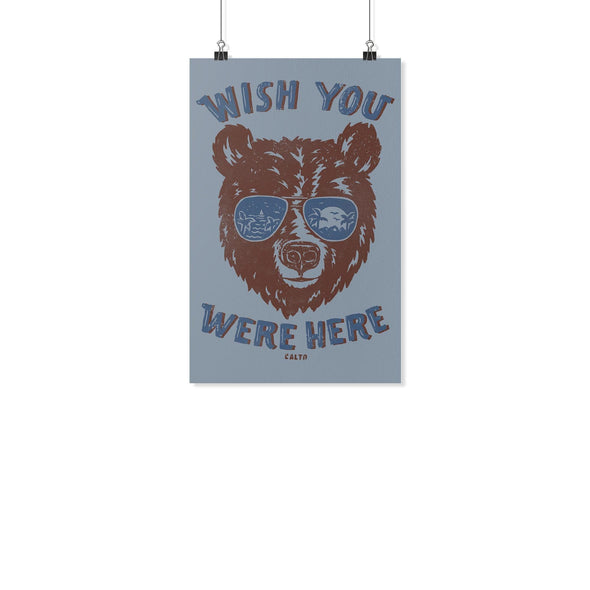 Wish You Were Here Blue Denim Poster-CA LIMITED