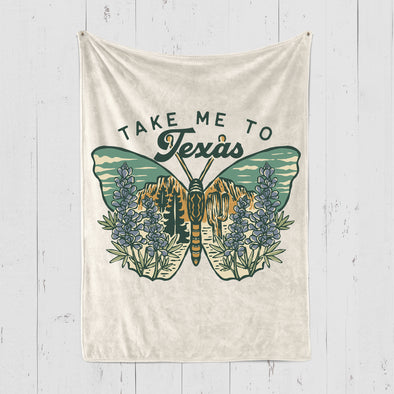 Take Me Texas Butterfly Blanket