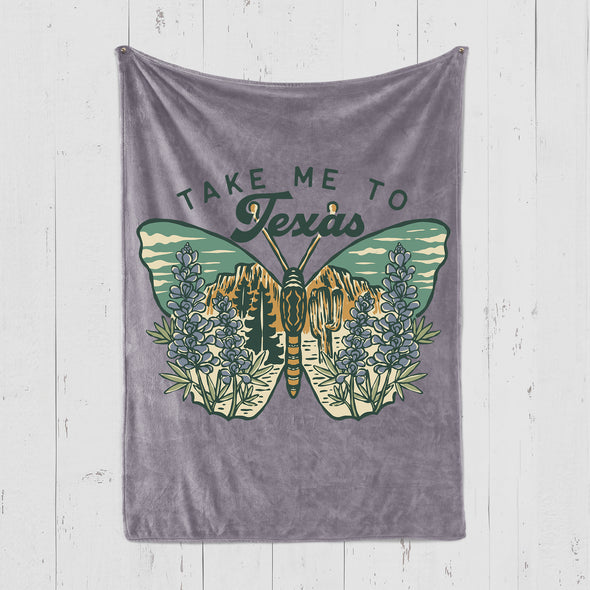 Take Me Texas Butterfly Blanket